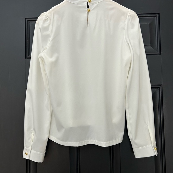 Women’s White Top Cottagecore Prairie Romantic Lacy Grandmacore Western Sz Small - Picture 8 of 12